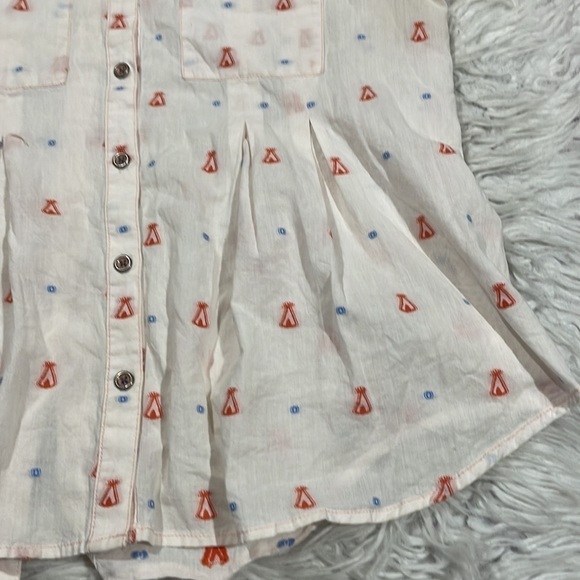 Anthropologie Maeve Miette Teepee Embroidered Button Down Shirt - Picture 7 of 10